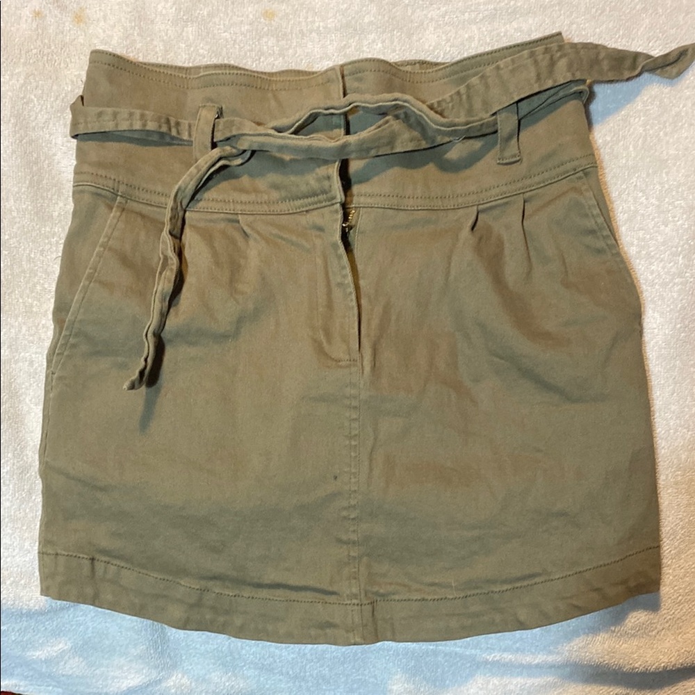 Shinestar Tan Mini Skirt